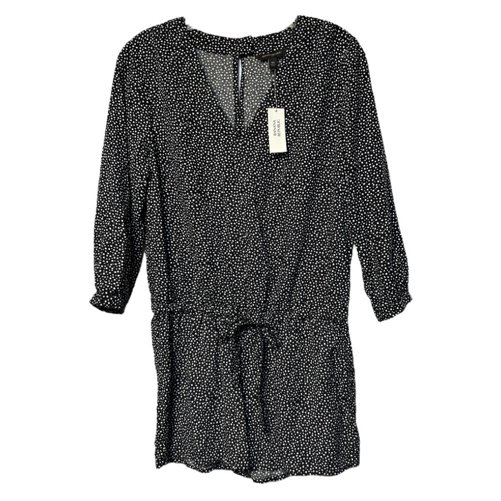 Banana Republic Black and White Polka Dot romper NWT